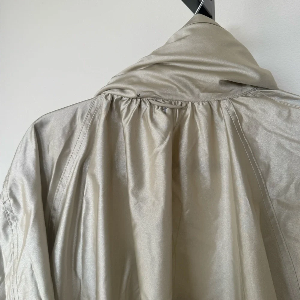 mycra pac Designer Wear‎ Long beige reversible Trench Raincoat SZ M/L 6 Rare VTG - Picture 14 of 14